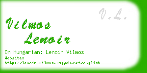 vilmos lenoir business card